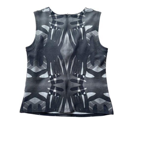 Akris Punto Womens Size US 10 Medium to LArge sleeveless Black gray Top - Picture 2 of 14